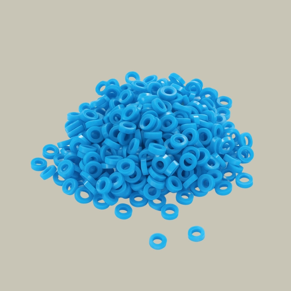Orthodontic elastic separators used to create space between teeth before band placement